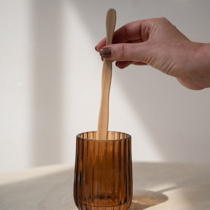 Brown Glass Toothbrush Cup - Things I Like Things I Love