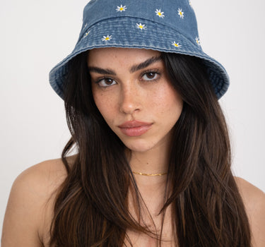 Bucket Hat Daisy Denim - Things I Like Things I Love