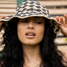 Bucket Hat Zigzag Black Beige - Things I Like Things I Love