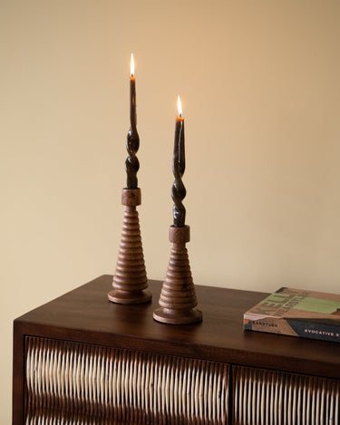 Candle Holder Almola Mango Wood - Things I Like Things I Love