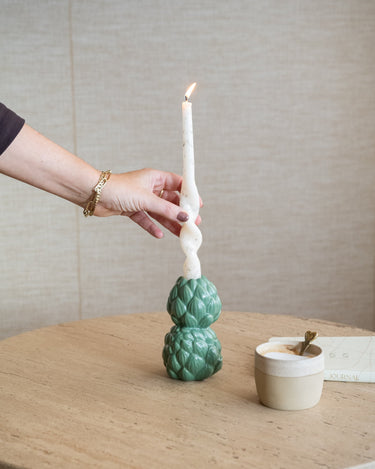 Candle Holder Artichoke Green - Things I Like Things I Love