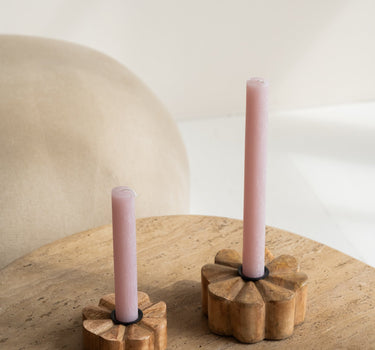 Candle Holder Daisy Wood - Things I Like Things I Love