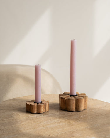 Candle Holder Daisy Wood - Things I Like Things I Love