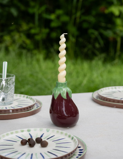 Candle Holder Eggplant - Things I Like Things I Love