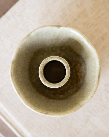 Candle Holder Stoneware Round - Things I Like Things I Love