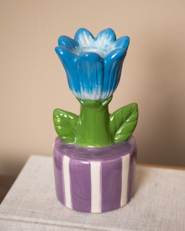 Candle Holder Tulip Stripe - Things I Like Things I Love