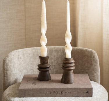 Candle Holder Wood Piper/Harlow - Things I Like Things I Love