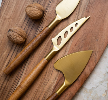 Cheese Knife Wood SET OF 3 - Things I Like Things I Love