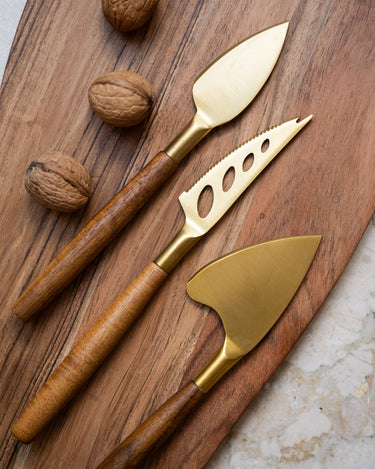 Cheese Knife Wood SET OF 3 - Things I Like Things I Love