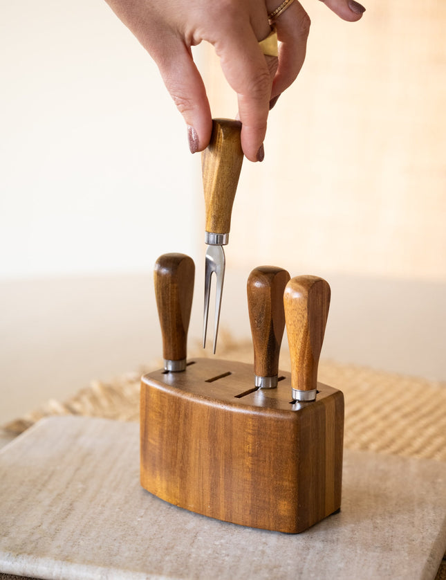 Cheese Knives w/ Holder - Things I Like Things I Love