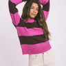 Chick Crew Neck Knit Fuchsia Red - Things I Like Things I Love