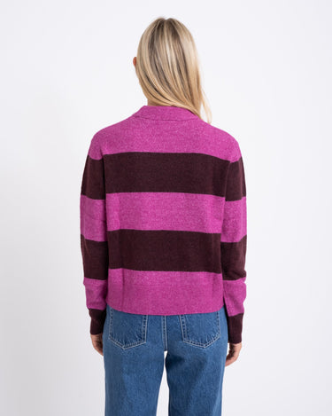 Chick Crew Neck Knit Fuchsia Red - Things I Like Things I Love