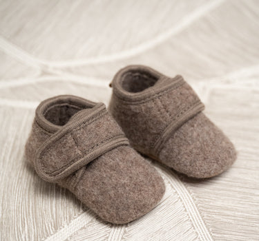 Classic Wool Baby Slippers Denver Melange - Things I Like Things I Love