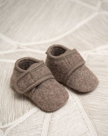 Classic Wool Baby Slippers Denver Melange - Things I Like Things I Love