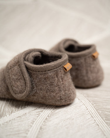 Classic Wool Baby Slippers Denver Melange - Things I Like Things I Love