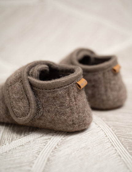 Classic Wool Baby Slippers Denver Melange - Things I Like Things I Love