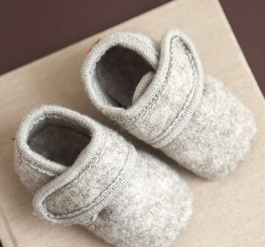 Classic Wool Slippers Beige Melange - Things I Like Things I Love