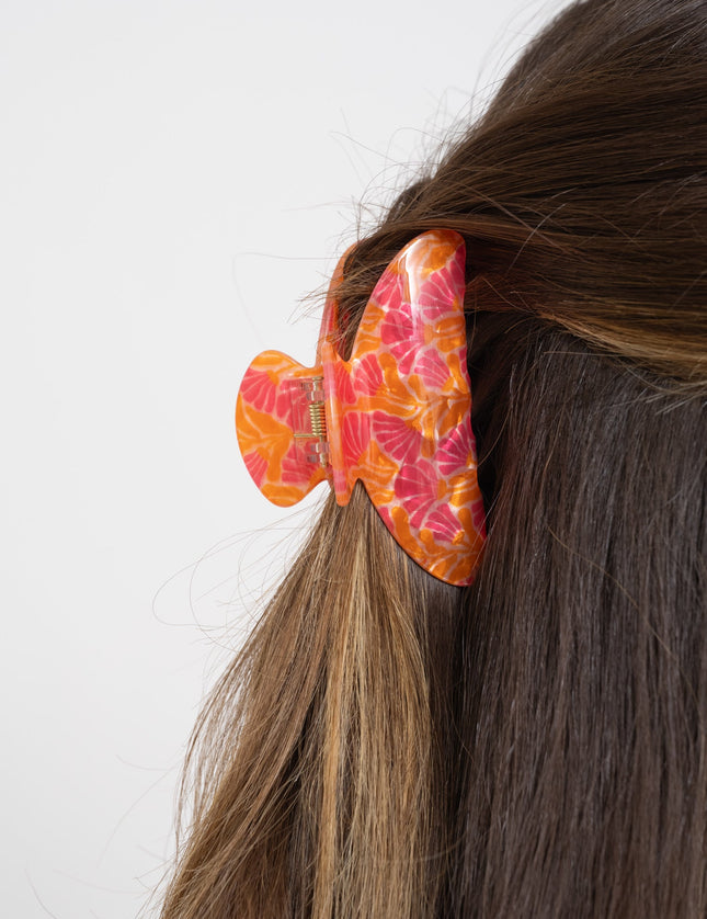 Claw Clip Happy Orange Fuchsia - Things I Like Things I Love