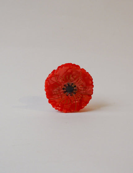 Claw Clip Poppy Flower Red - Things I Like Things I Love