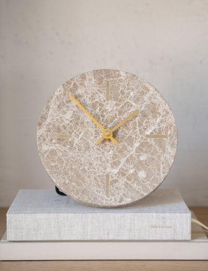 Clock Moreno Marble Brown - Things I Like Things I Love