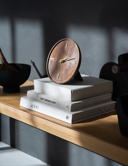 Clock Veti Mango Wood Brown - Things I Like Things I Love