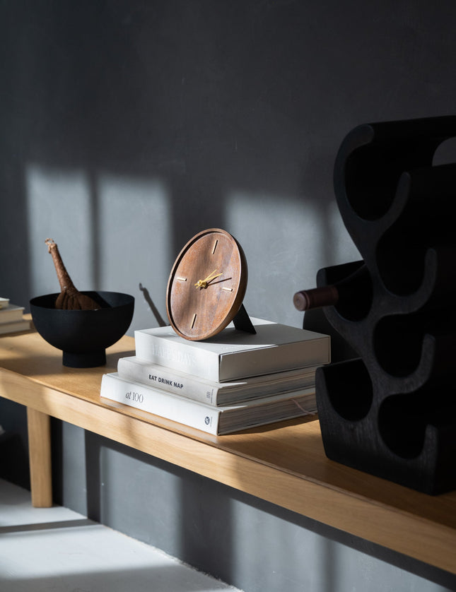 Clock Veti Mango Wood Brown - Things I Like Things I Love