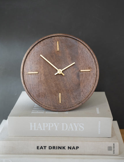 Clock Veti Mango Wood Brown - Things I Like Things I Love