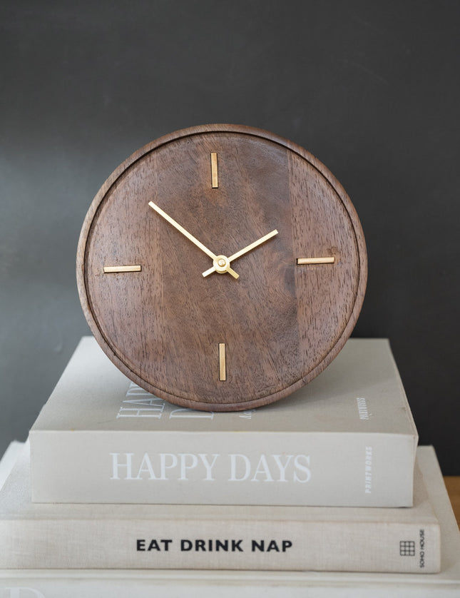 Clock Veti Mango Wood Brown - Things I Like Things I Love