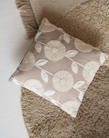 Kissen Blumen Blatt Taupe