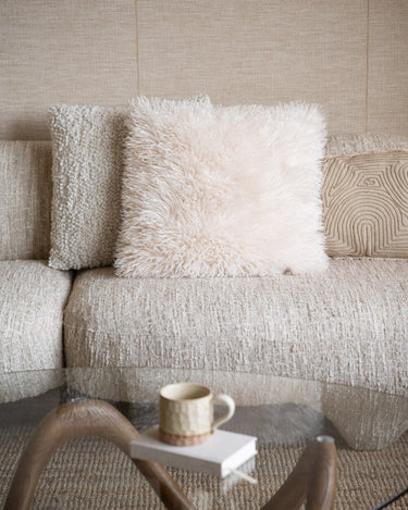 Cushion Hairy Faux Ivory - Things I Like Things I Love