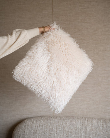 Cushion Hairy Faux Ivory - Things I Like Things I Love