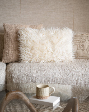 Cushion Hairy Faux Ivory - Things I Like Things I Love