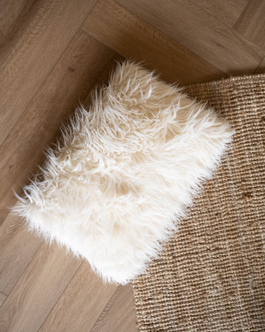 Cushion Hairy Faux Ivory - Things I Like Things I Love