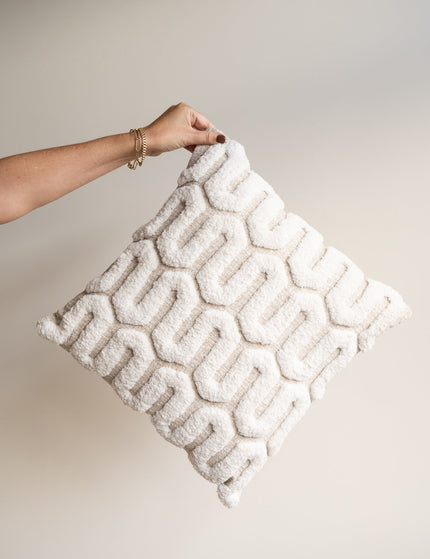 Cushion Sanna Beige/White - Things I Like Things I Love