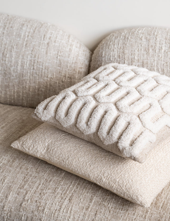 Cushion Sanna Beige/White - Things I Like Things I Love