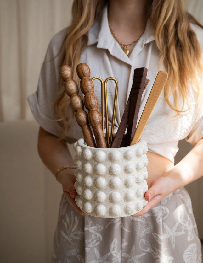 Cutlery Jar Tirreno Off - White - Things I Like Things I Love