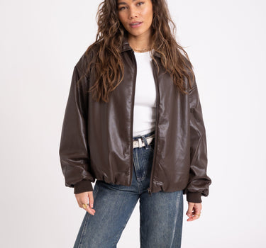 Danny Jacket PU Brown One Size - Things I Like Things I Love