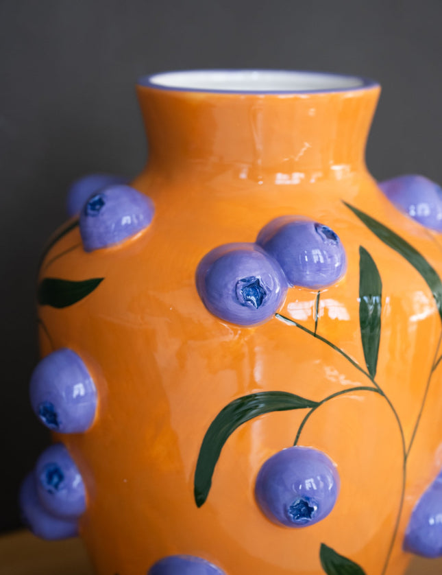 Deco Vase Blueberry Dolomite Multi - Things I Like Things I Love