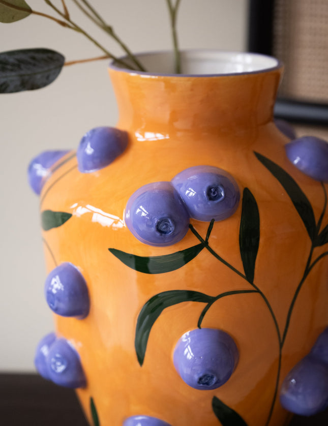 Deco Vase Blueberry Dolomite Multi - Things I Like Things I Love