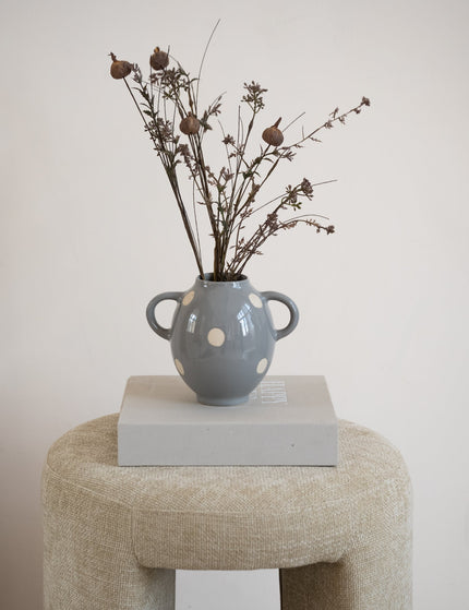 Deco Vase Dot Grey - Things I Like Things I Love