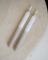 SET OF 2 - Dinner Candle Led White/Beige