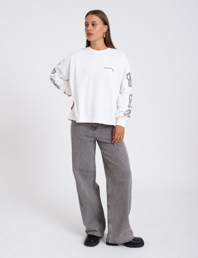 Dr. Denim Lily Longsleeve Off White Peaces - Things I Like Things I Love