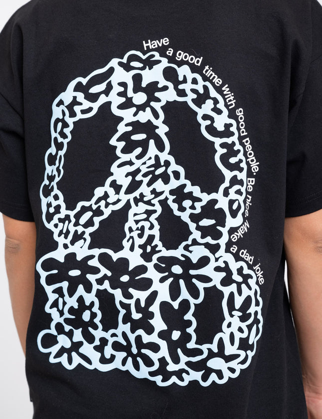 Dr. Denim Trooper Tee Black Peace - Things I Like Things I Love