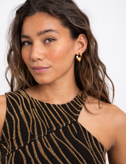 Earrings Flat Wave Gold - Things I Like Things I Love