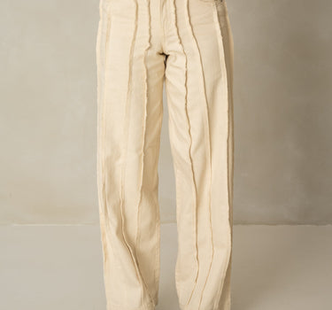 Elly Tokyo Fringes Pants Raw Ecru - Things I Like Things I Love