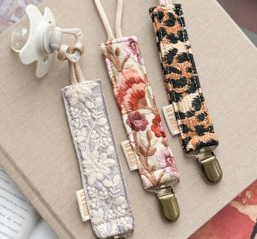 Embroidered Pacifier Clip - Things I Like Things I Love