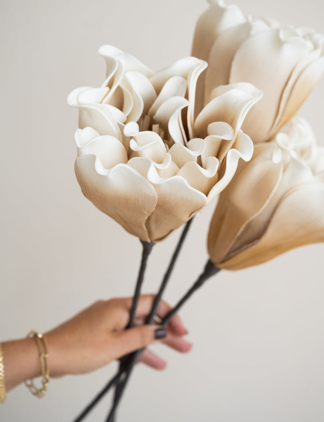 Faux Flower Beige - Things I Like Things I Love