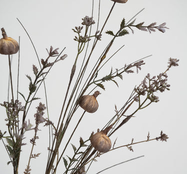 Faux Flower Field Bouquet Papaver Grey - Things I Like Things I Love