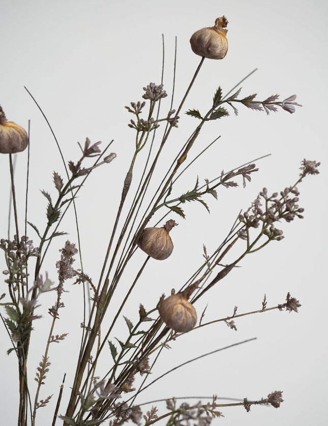 Faux Flower Field Bouquet Papaver Grey - Things I Like Things I Love