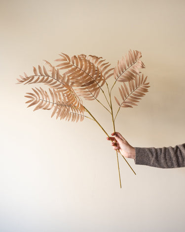 Faux Flower Leaf Branch Polyester Grey - Things I Like Things I Love